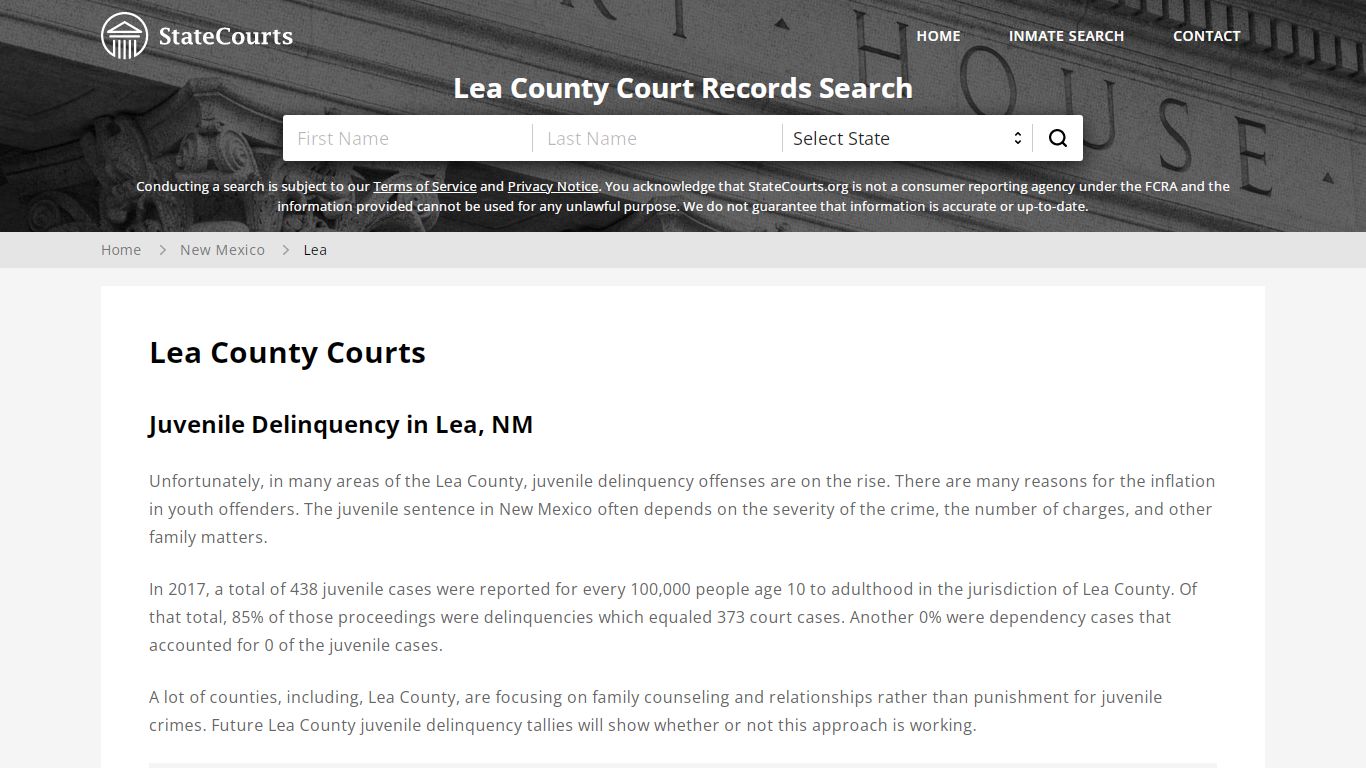 Lea County, NM Courts - Records & Cases - StateCourts